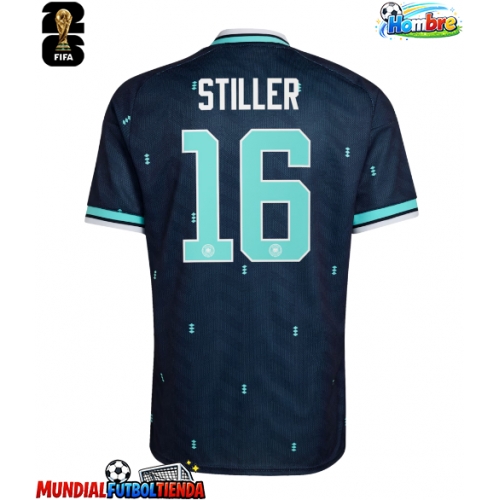 Camiseta Alemania Angelo Stiller #16 Segunda Equipación Replica Mundial 2026 mangas cortas